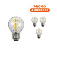 Pack4 Luz 4W Transparente Luz Blanca Para Iluminacion Hogar Casa Navidad