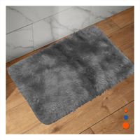 Alfombra de Textura Peluche Rectangular con Negro y Plomo Dimensiones 40x60cm Y Notas