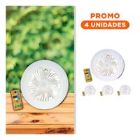 Pack4 Bombilla Techo Led 30 W E27 E26 Con Control Remoto Blanco Para Habitacion