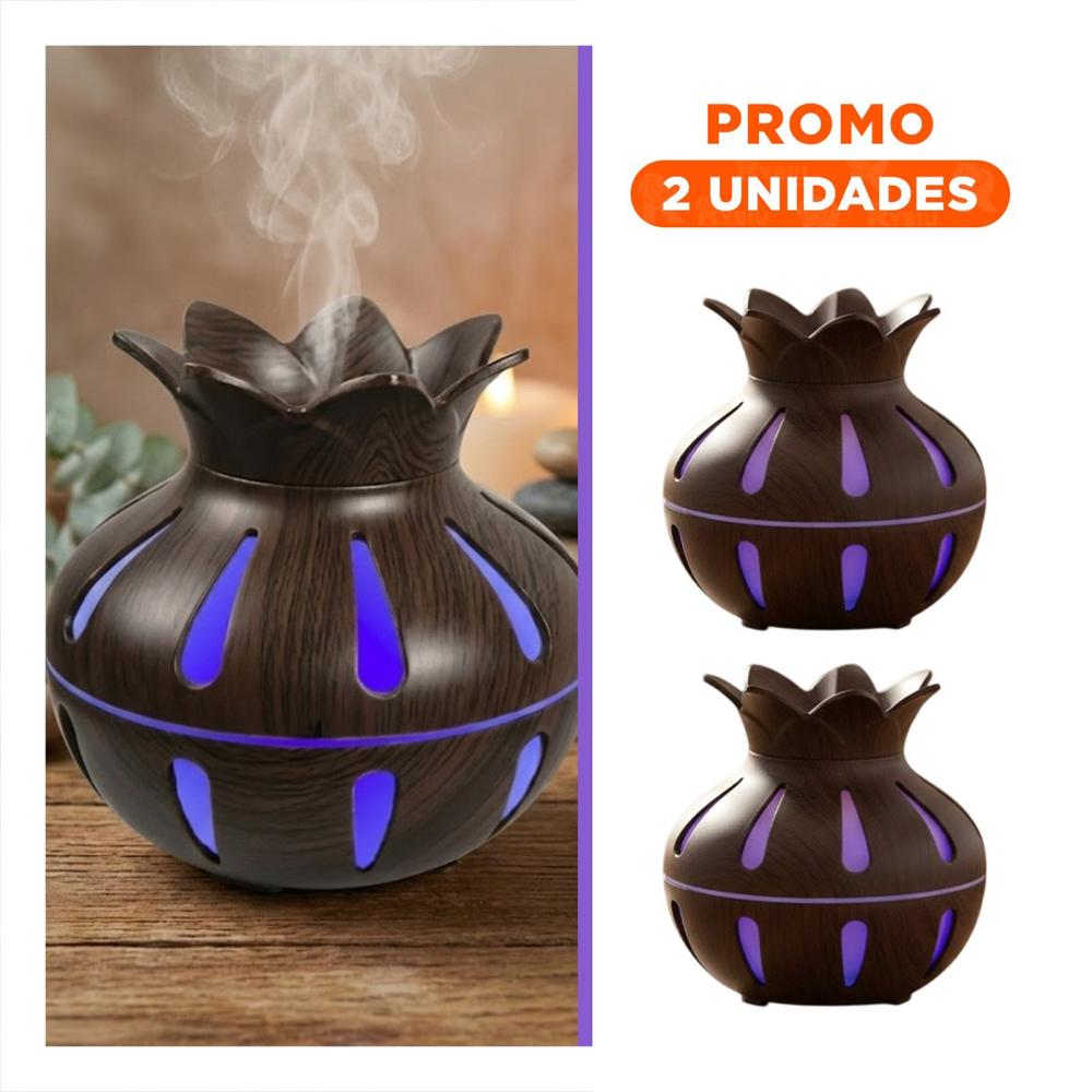 Pack2 Difusor para Ambientes Cerrados 12x11cm con Forma Floral Marron Y Regalo Sticker