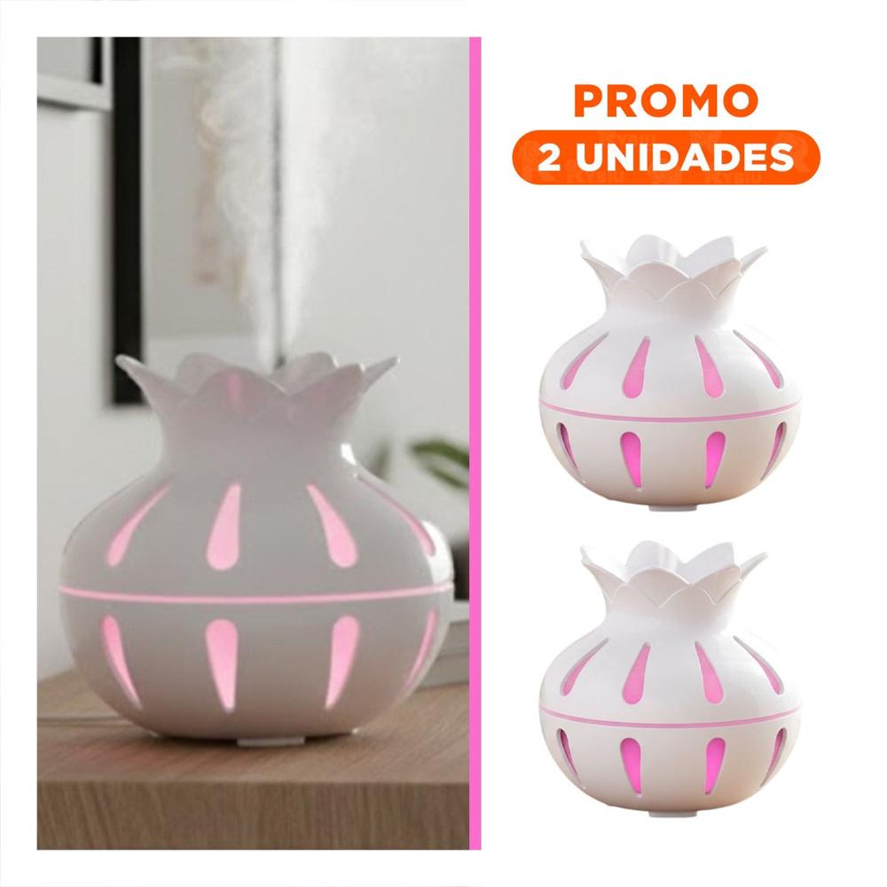 Pack2 Difusor para Ambientes Cerrados 12x11cm con Forma Floral Blanco Y Regalo Sticker