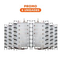 Pack6 Modulo para Calzado 6 Niveles Todo Cerrado Blanco Transparente Firme Y Regalo Sticker