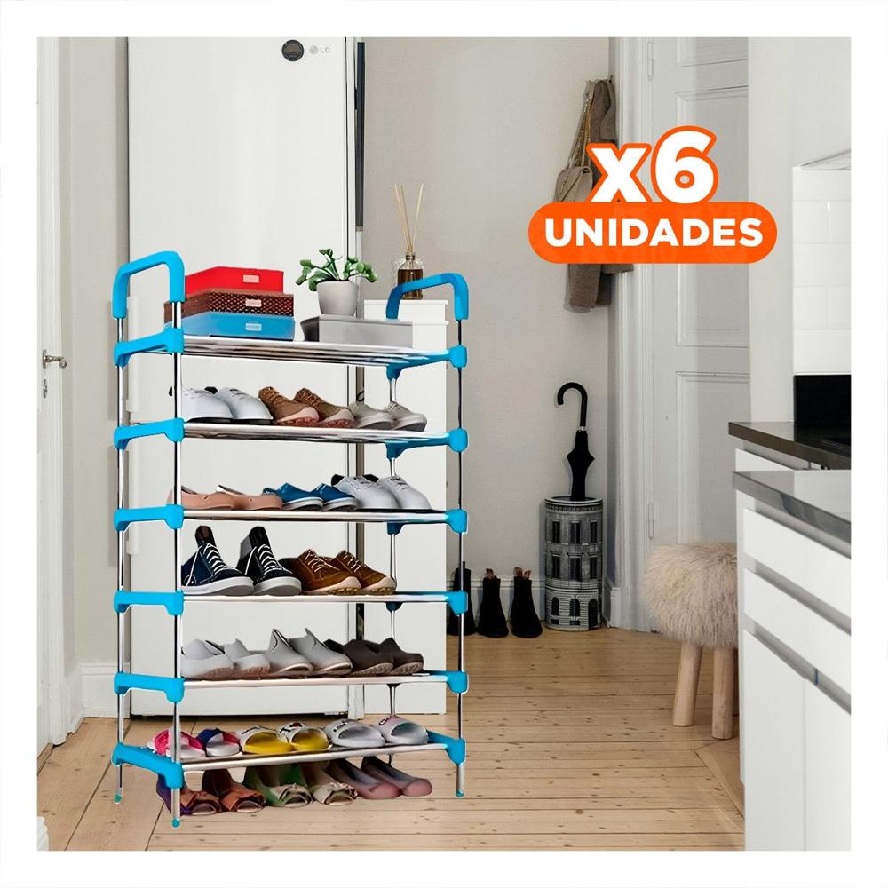 Pack6 Repisa Vertical 6 Niveles Estilo Funcional para Casa Orden Celeste Y Papel Regalo