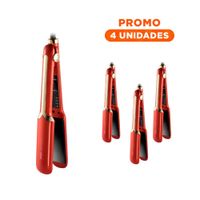 Pack6 Alisador de Cabello de Calor Estable para Peinado Diario Rojo Pro
