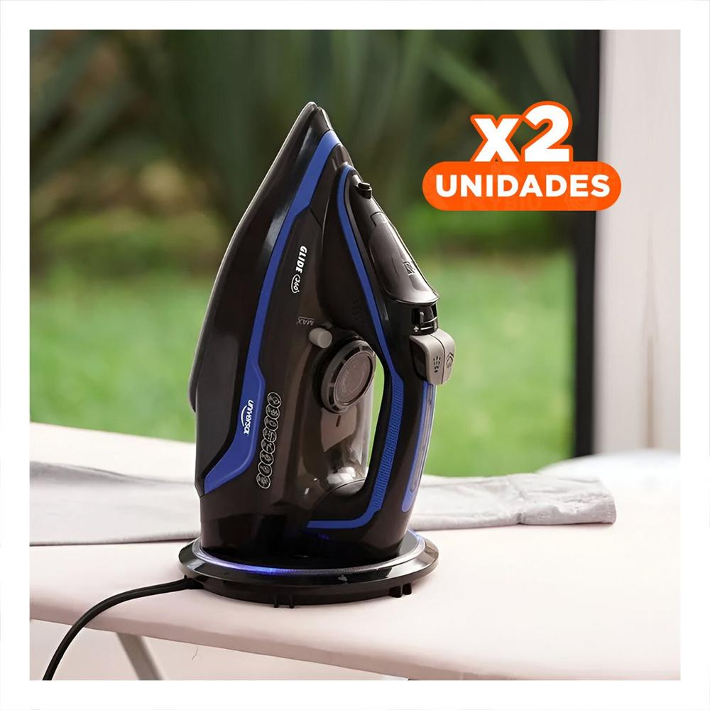 Pack2 Equipo de Vapor Electrica Negro y Azul Potente Rendimiento Diario Hogar Y Papel Regalo