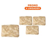 Pack4 Tapete Rectangular con Dimensiones 40x60cm Peluche Camello y Crema