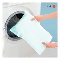 Bolsa Malla Lavado Ropa Forma Rectangular 40x30cm Celeste Fino Uso Diario Y Papel Regalo