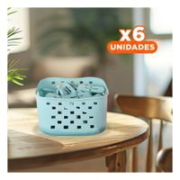 Pack6 Organizador Cuadrado con Ganchos para Ropa Verde Claro para Secado de Ropa Y Papel Regalo