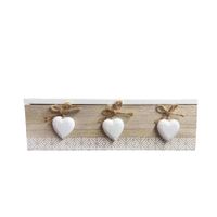 Estuche de madera con 6 divisiones decorativas con corazones para uso en casa Y Regalo Sticker