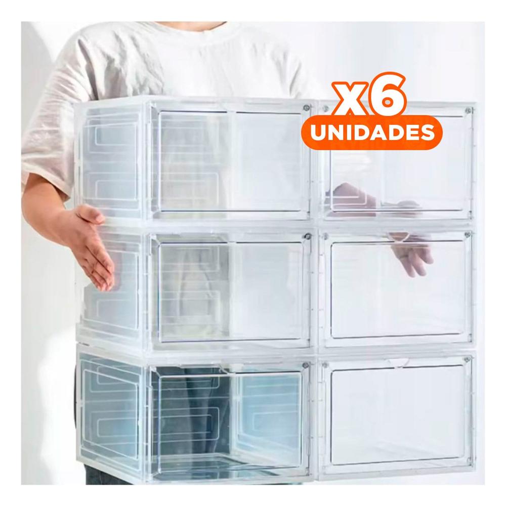 Pack6 Compartimento Apilable de Zapatos con Cierre Imantado Y Papel Regalo