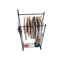 Organizador Colgador Doble De Ropa Negro Moderno para Hogar Y Regalo Sticker