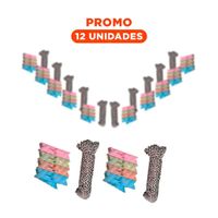 Pack12 Colgador Versátil de Ropa y Cuerda Multicolor para Dormitorio
