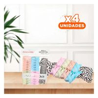 Pack4 Colgador Práctico de Ropa y Cuerda Multicolor para Dormitorio y Closet Y Papel Regalo