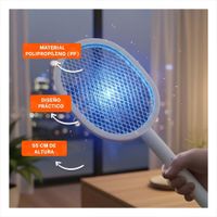 Raqueta Mosquitera con Base para Control de Insectos en Espacios del Hogar