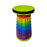 Banco Plegable con Tres Seguros Portatil para Actividades en Hogar Multicolor Y Regalo Sticker