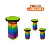 Pack4 Taburete Funcional con Tres Seguros Plegable para Espacios Hogar