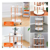 Soporte 3 Niveles Circular con Asa Blanco para Uso en Casa Y Ligas Regalo