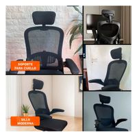 Silla de Trabajo para Oficina y Estudio con Uso Diario Constante Negro Y Ligas Regalo