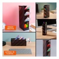 Organizador para Area Laboral con Vista Inclinada Negro de Dimensión 20.5x5x9cm Y Ligas Regalo
