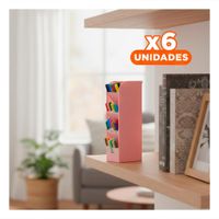 Pack6 Estructura para Escritorio Activo con Inclinacion Rosado de Dimensión 20.5x5x9cm