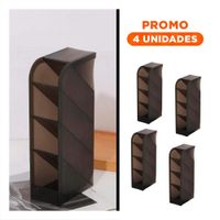 Pack4 Modulo con Distribucion Clara para Utiles Negro de Dimensión 20.5x5x9cm