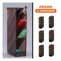 Pack6 Soporte de Uso Diario con Inclinacion Negro Y Regalo Sticker
