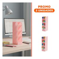 Pack2 Modulo Inclinado para Escritorio Activo en Rosado Y Regalo Sticker