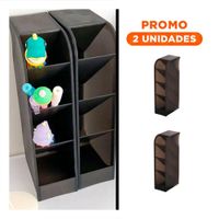 Pack2 Modulo Inclinado para Escritorio Activo en Negro de Dimensión 20.5x5x9cm Y Regalo Sticker