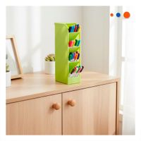 Organizador Inclinado para Papeleria Visible en Escritorio Verde Y Papel Regalo
