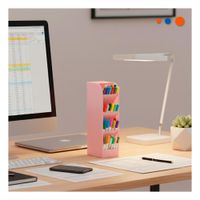 Organizador Inclinado para Papeleria Visible en Escritorio Rosado Y Papel Regalo