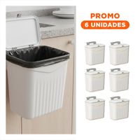 Pack6 Recipiente Blanco Compacto y Duradero para Hogar Y Regalo Sticker