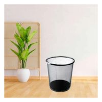 Tacho de Basura Malla Metalica Circular Negro para Casa y Oficina YPapel Regalo
