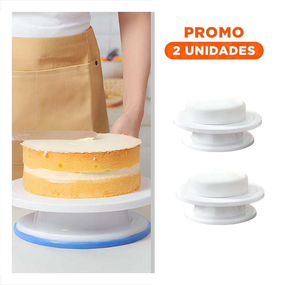 Pack2 Soporte Para Pasteleria Blanco Giratorio Facil De Usar En Decoracion Y Regalo Sticker