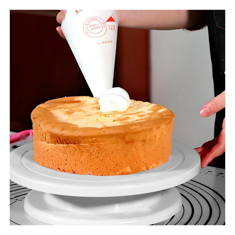 Base Giratoria Para Pasteleria Blanco Perfecta Para Decorar Tortas Y Postres De Casa