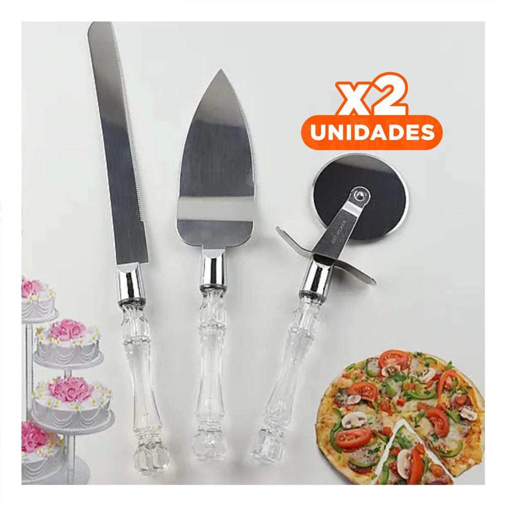 Pack2 Herramientas 3 Piezas Cuchillo Espatula Cortador Mango Acrilico Facil Y Papel Regalo