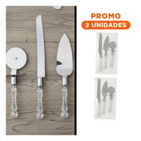 Pack2 Herramientas 3 Piezas Cuchillo Espatula Cortador Mango Acrilico Y Regalo Sticker