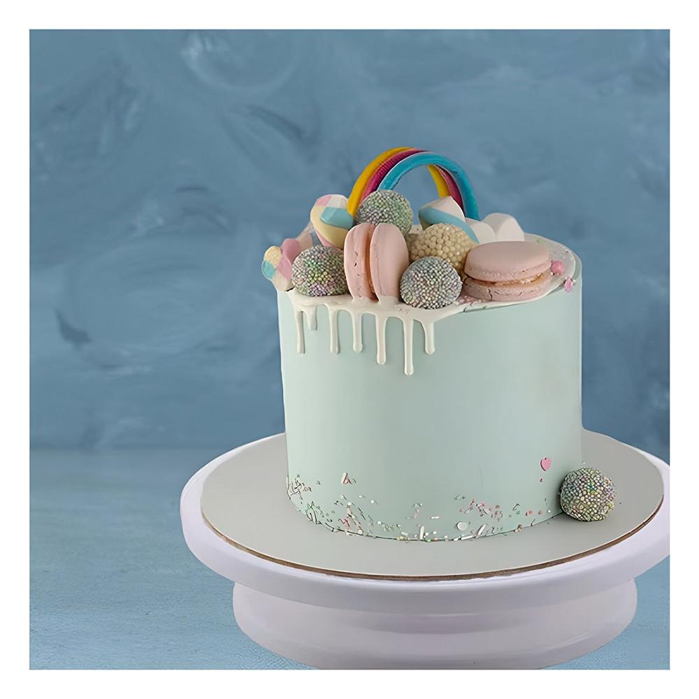 Plato Giratorio Para Pasteleria Blanco Facil De Usar En Hogar Y Reposteria Y Papel Regalo