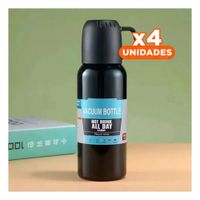 Pack4 Vaso Reutilizable 500 ml con 3 Tazas Negro para Consumo Diario Y Regalo Sticker
