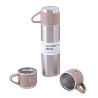 Cantimplora Termica Individual con Dos Tazas para Viajes y Casa Azul YRegalo Sticker
