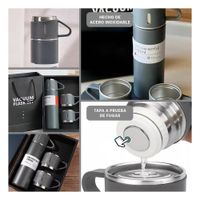 Vaso Termico Individual con Dos Tazas para Oficina Plomo YLigas Regalo