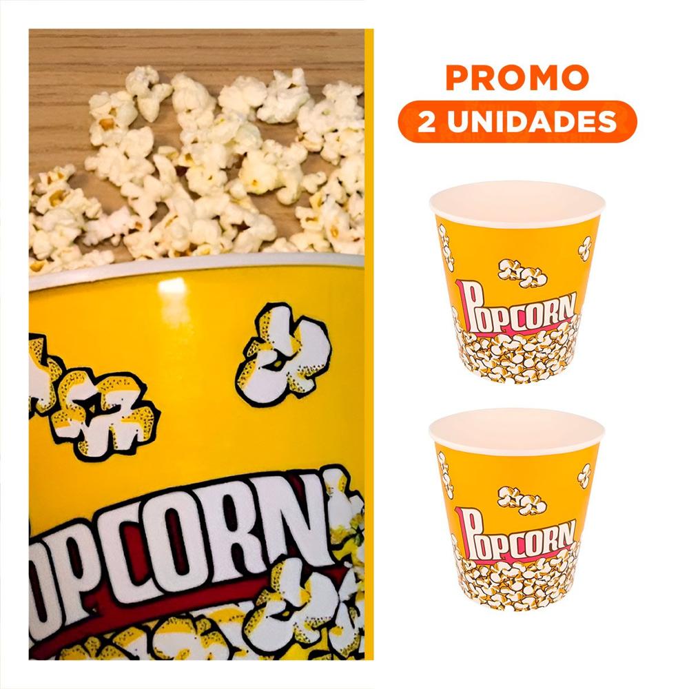 Pack4 Recipiente de Cine Amarillo 21x20cm con Diseño Elegante en su Casa Real Linda