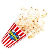Cubeta Vaso Popcorn Color Rojo de Material Fuerte en su Hogar Real Y Regalo Sticker