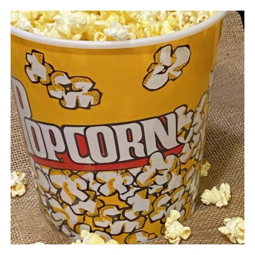 Cubeta Vaso Popcorn Amarillo 12x12cm para el Orden en Vivienda Linda