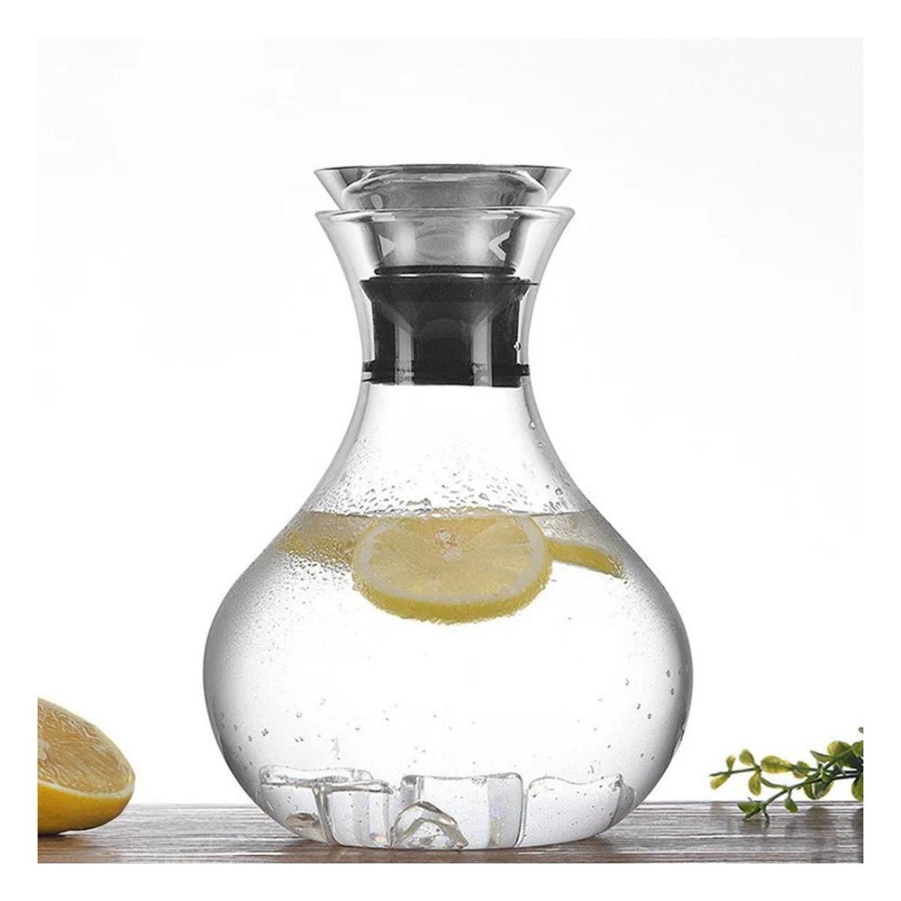 Blanco Jarra Fuji 1600 ml Transparente con Tapa Estilo Elegante Mesa Y Papel Regalo