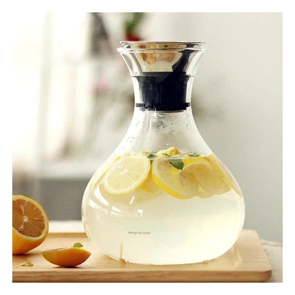 Blanco Jarra Fuji 1600 ml Transparente con Tapa Complemento Cocina Y notas