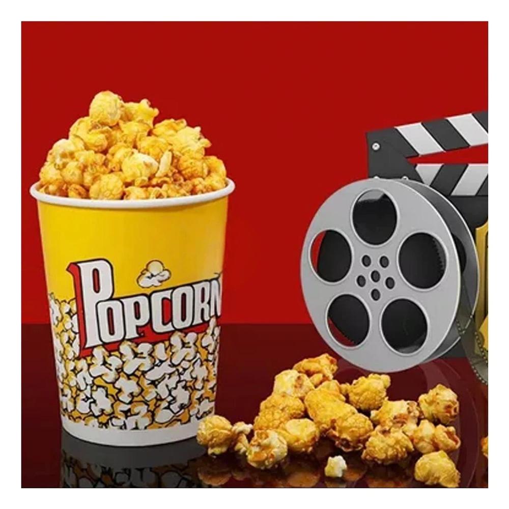 Cubeta Vaso Popcorn Amarillo 7cmx17cm para el Orden en Vivienda Linda