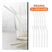 Pack12 Reutilizable Sorbete de Vidrio Cod 574 Transparente Accesorio Practico Casa