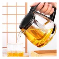 Tetera de Vidrio con Filtro 1.5 Lt para Preparar Te o Infusiones en Casa