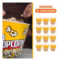 Pack2 Recipiente de Cine Amarillo 12x12cm para Fomentar Espacio con Orden Y Regalo Sticker
