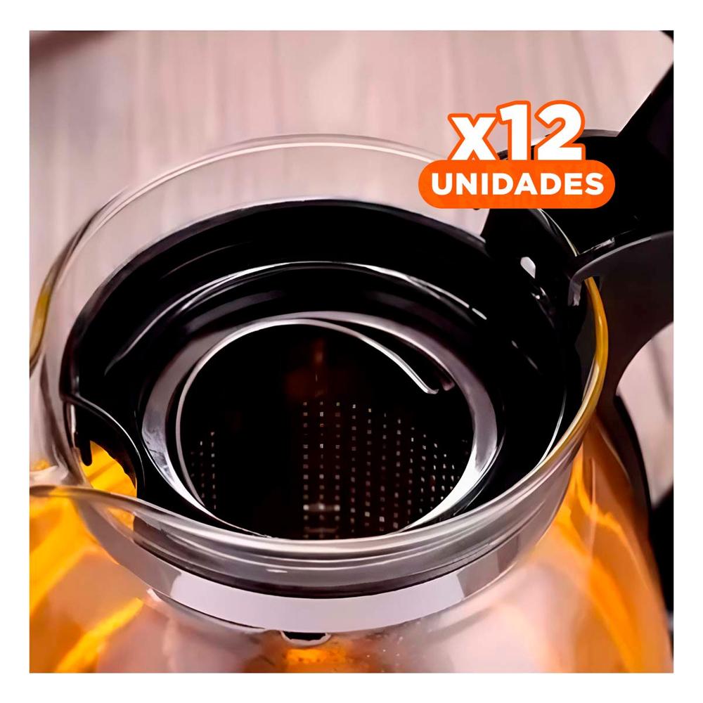 Pack12 Jarra Inteligente de Vidrio con Filtro 1.5 Lt para Te o Infusiones YRegalo Sticker